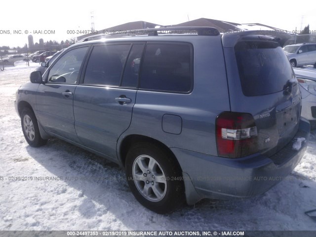 JTEDP21A870146068 - 2007 TOYOTA HIGHLANDER SPORT/LIMITED Light Blue photo 3