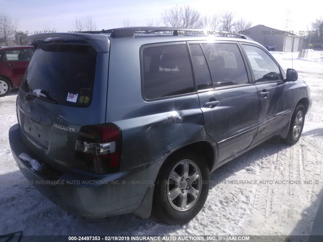 JTEDP21A870146068 - 2007 TOYOTA HIGHLANDER SPORT/LIMITED Light Blue photo 4