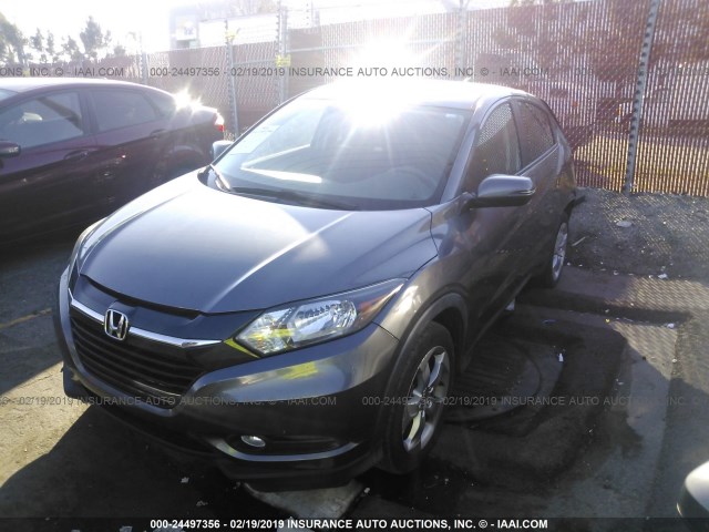 3CZRU5H50GM721008 - 2016 HONDA HR-V EX GRAY photo 2