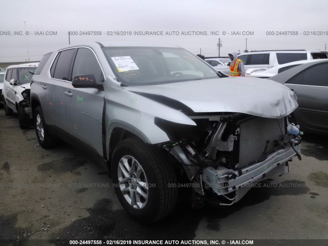 1GNERFKW0KJ181671 - 2019 CHEVROLET TRAVERSE LS SILVER photo 1