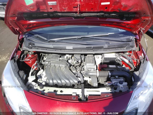 3N1CE2CP0GL379472 - 2016 NISSAN VERSA NOTE S/S PLUS/SV/SL/SR RED photo 10
