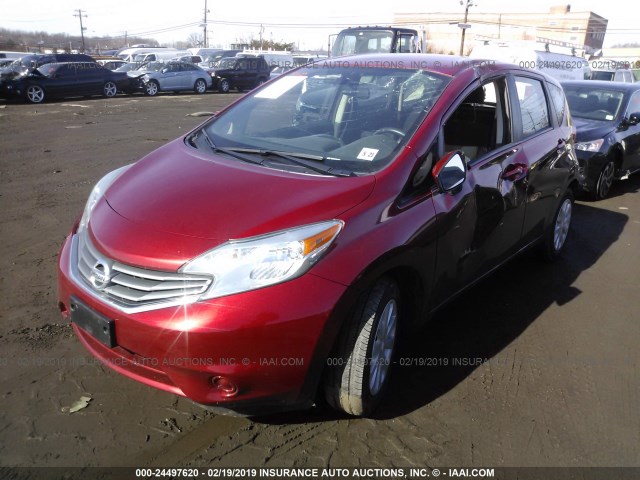 3N1CE2CP0GL379472 - 2016 NISSAN VERSA NOTE S/S PLUS/SV/SL/SR RED photo 2