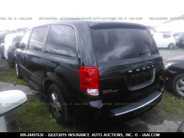 2C4RDGCG6CR231590 - 2012 DODGE GRAND CARAVAN SXT BLACK photo 3