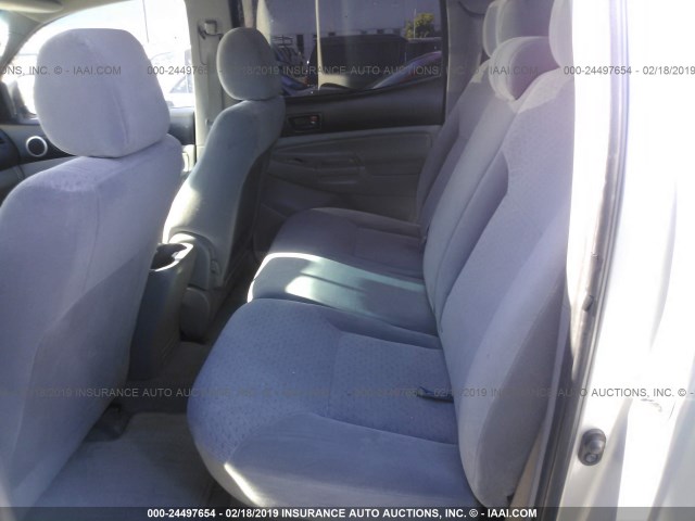 3TMJU62NX8M061160 - 2008 TOYOTA TACOMA DOUBLE CAB PRERUNNER SILVER photo 8