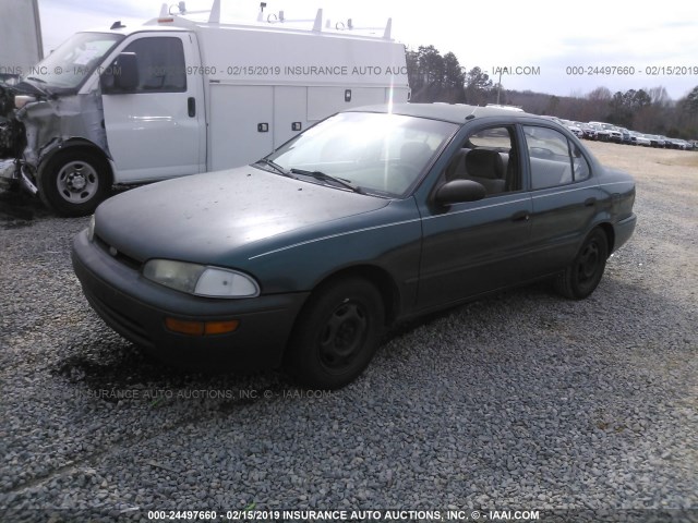 1Y1SK526XTZ001508 - 1996 GEO PRIZM LSI GREEN photo 2