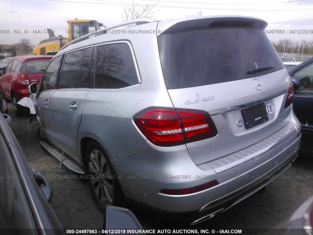 4JGDF6EE8HA912755 - 2017 MERCEDES-BENZ GLS 450 4MATIC SILVER photo 3