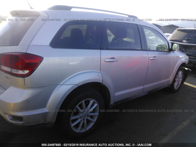 3C4PDDBG4DT510428 - 2013 DODGE JOURNEY SXT SILVER photo 4