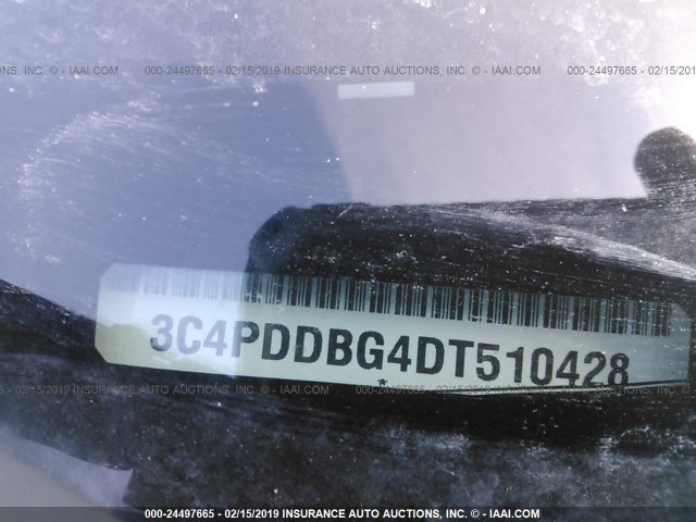 3C4PDDBG4DT510428 - 2013 DODGE JOURNEY SXT SILVER photo 9