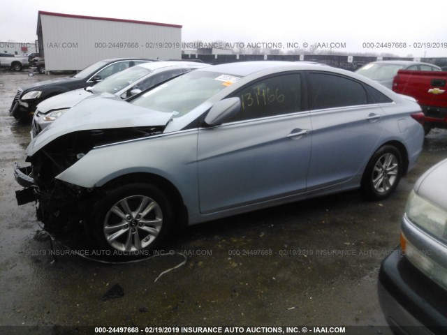 5NPEB4AC2DH643362 - 2013 HYUNDAI SONATA GLS BLACK photo 2