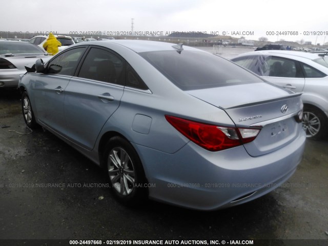 5NPEB4AC2DH643362 - 2013 HYUNDAI SONATA GLS BLACK photo 3