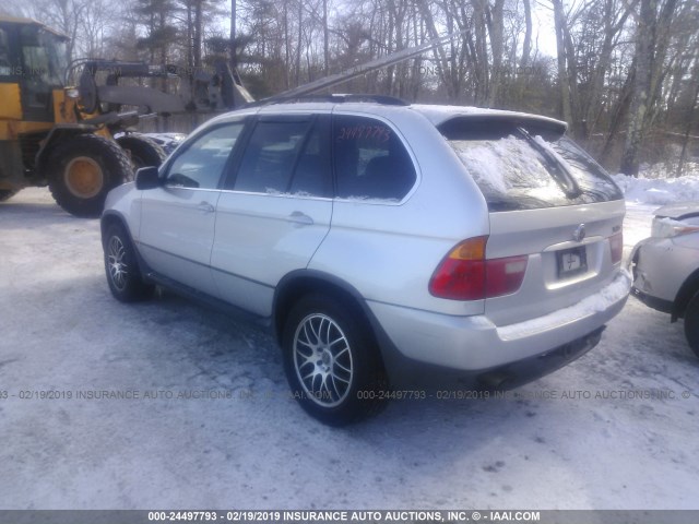 WBAFB33591LH20457 - 2001 BMW X5 4.4I SILVER photo 3