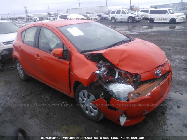 JTDKDTB33D1056584 - 2013 TOYOTA PRIUS C ORANGE photo 1