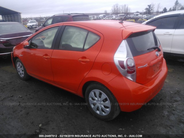 JTDKDTB33D1056584 - 2013 TOYOTA PRIUS C ORANGE photo 3