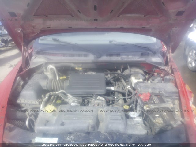 1B7HL2AN51S268760 - 2001 DODGE DAKOTA QUAD RED photo 10