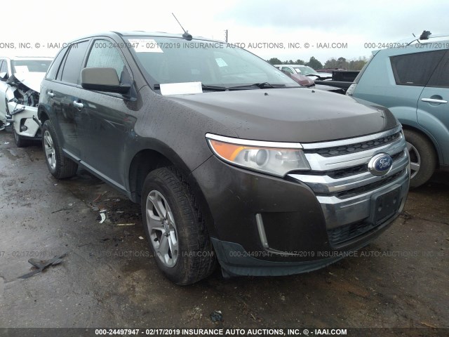 2FMDK3JC4BBA13126 - 2011 FORD EDGE SEL GRAY photo 1