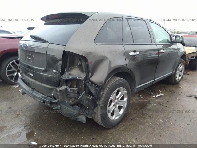 2FMDK3JC4BBA13126 - 2011 FORD EDGE SEL GRAY photo 4