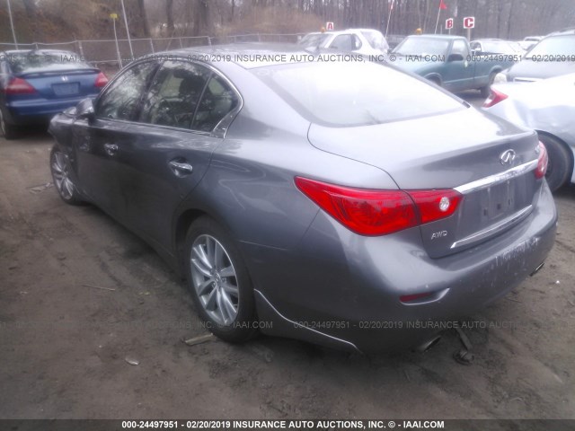 JN1EV7AR9GM346163 - 2016 INFINITI Q50 PREMIUM/SPORT GRAY photo 3