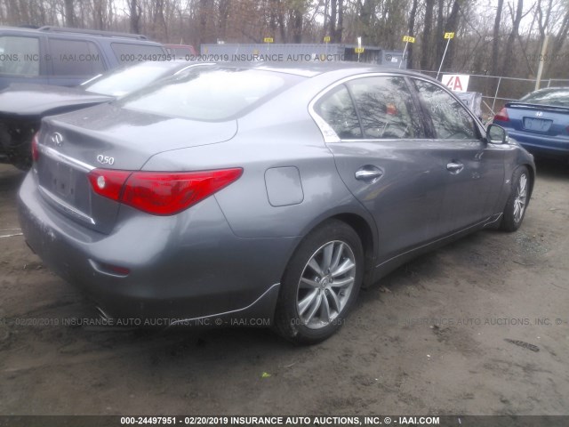 JN1EV7AR9GM346163 - 2016 INFINITI Q50 PREMIUM/SPORT GRAY photo 4