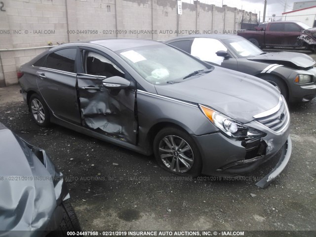 5NPEB4AC1EH870947 - 2014 HYUNDAI SONATA GLS GRAY photo 1