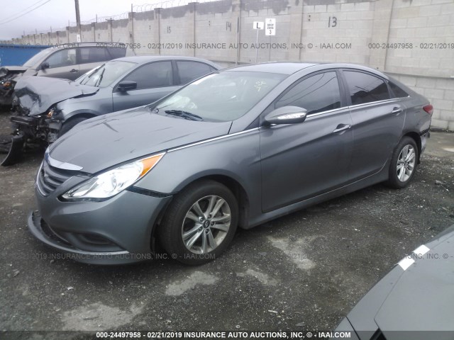 5NPEB4AC1EH870947 - 2014 HYUNDAI SONATA GLS GRAY photo 2