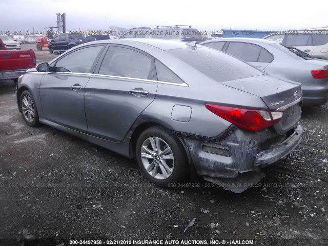 5NPEB4AC1EH870947 - 2014 HYUNDAI SONATA GLS GRAY photo 3