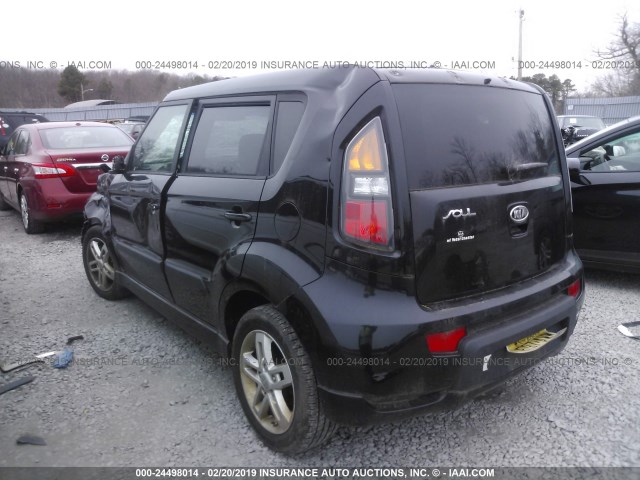 KNDJT2A20B7732971 - 2011 KIA SOUL +/!/SPORT BLACK photo 3