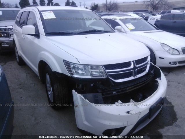 3C4PDCBGXCT387839 - 2012 DODGE JOURNEY SXT WHITE photo 1