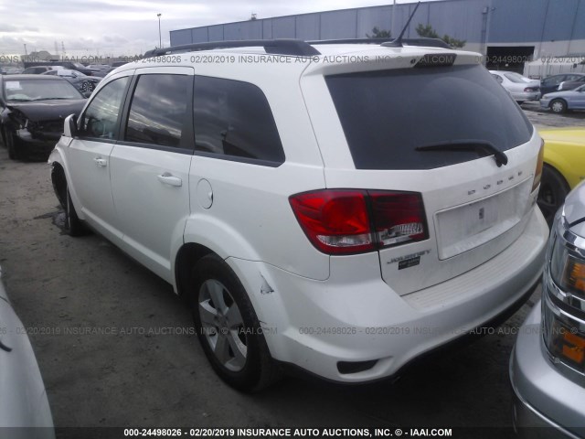 3C4PDCBGXCT387839 - 2012 DODGE JOURNEY SXT WHITE photo 3