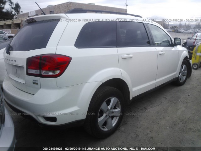 3C4PDCBGXCT387839 - 2012 DODGE JOURNEY SXT WHITE photo 4