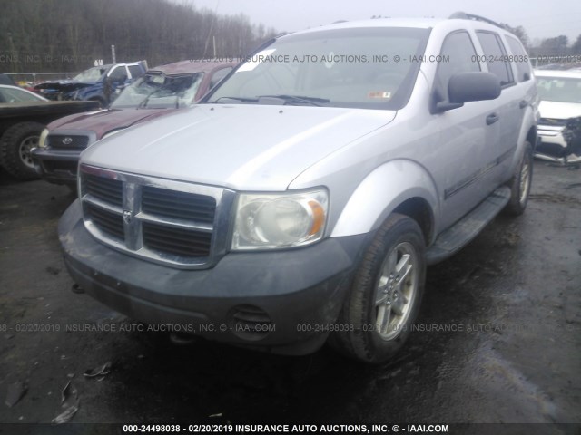 1D8HB38N28F141208 - 2008 DODGE DURANGO SXT SILVER photo 2