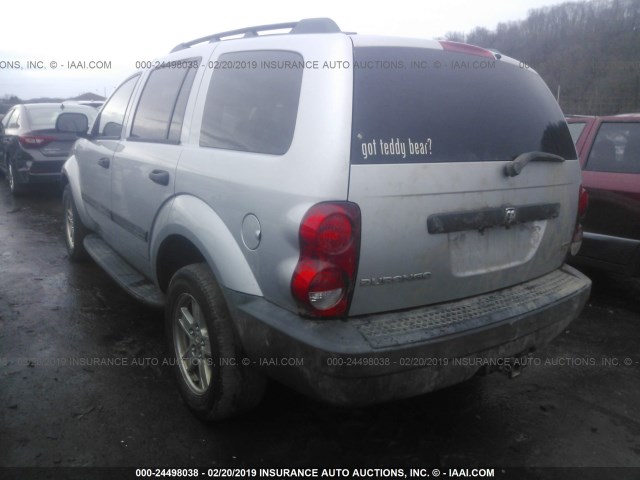 1D8HB38N28F141208 - 2008 DODGE DURANGO SXT SILVER photo 3