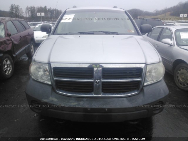 1D8HB38N28F141208 - 2008 DODGE DURANGO SXT SILVER photo 6