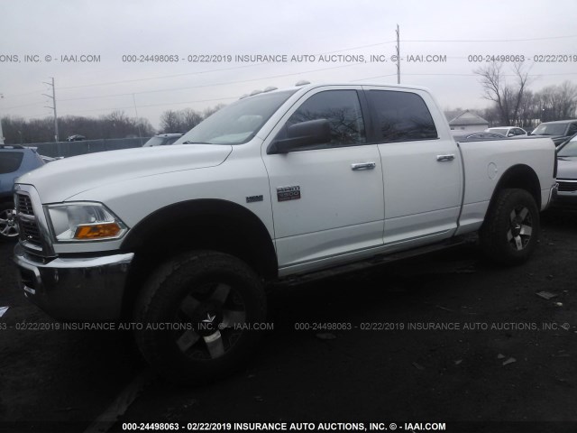 3C6TD5DT9CG171310 - 2012 DODGE RAM 2500 SLT WHITE photo 2