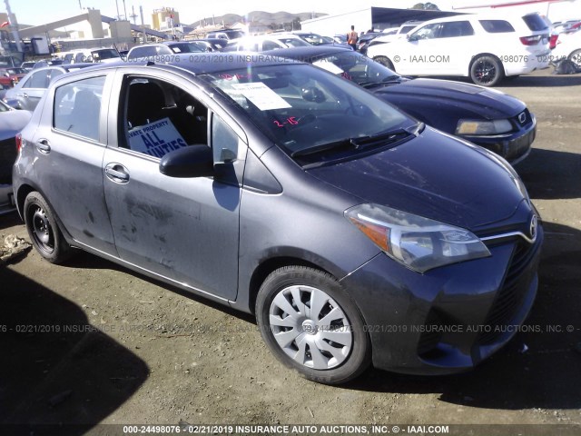 VNKKTUD35FA044601 - 2015 TOYOTA YARIS GRAY photo 1