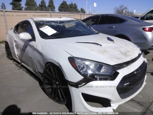 KMHHU6KJ8DU091772 - 2013 HYUNDAI GENESIS COUPE 3.8L WHITE photo 1