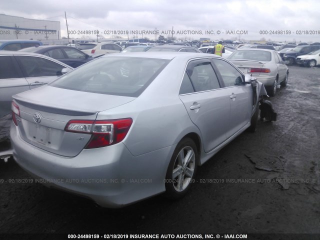 4T1BF1FK7CU159063 - 2012 TOYOTA CAMRY SE/LE/XLE SILVER photo 4