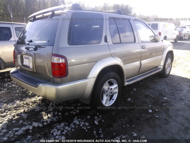 JNRDR09Y91W213821 - 2001 INFINITI QX4 BROWN photo 4