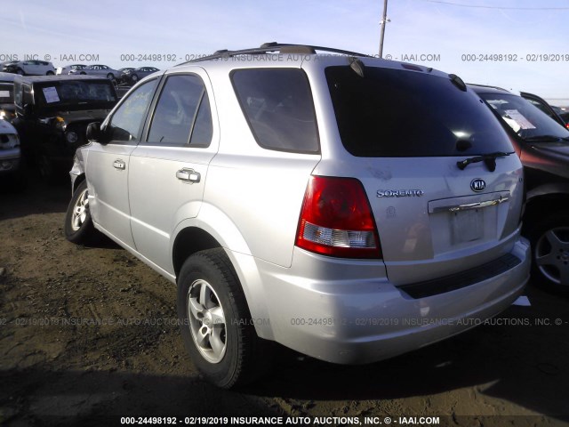 KNDJC733765633813 - 2006 KIA SORENTO EX/LX SILVER photo 3