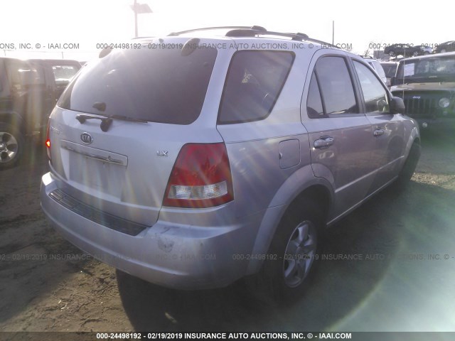 KNDJC733765633813 - 2006 KIA SORENTO EX/LX SILVER photo 4