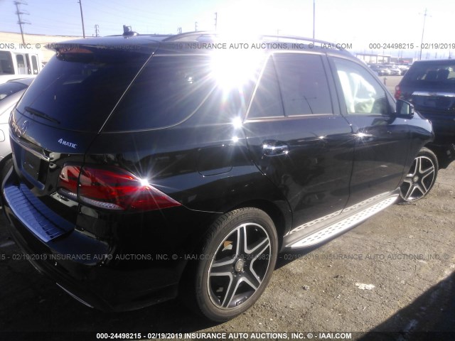 4JGDA5HBXGA749826 - 2016 MERCEDES-BENZ GLE 350 4MATIC BLACK photo 4