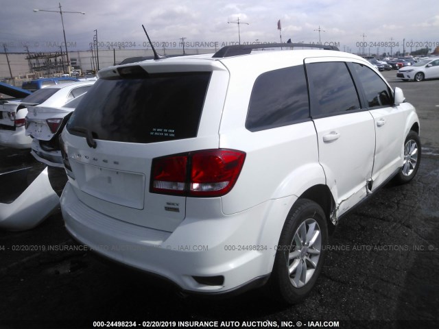 3C4PDCBGXDT736290 - 2013 DODGE JOURNEY SXT WHITE photo 4