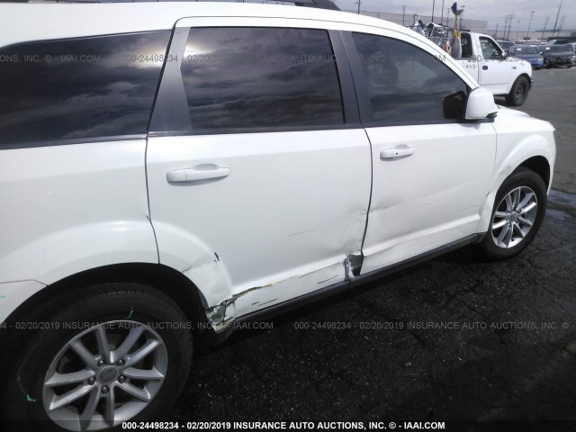 3C4PDCBGXDT736290 - 2013 DODGE JOURNEY SXT WHITE photo 6