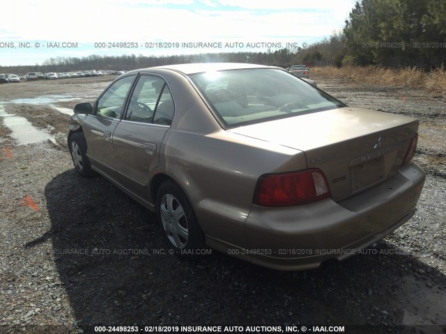 4A3AA46G12E092817 - 2002 MITSUBISHI GALANT ES/LS GOLD photo 3