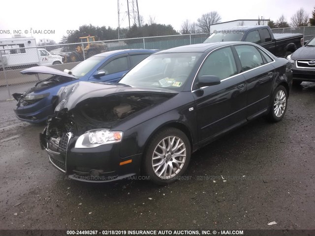WAUAF78E28A134099 - 2008 AUDI A4 2.0T BLUE photo 2