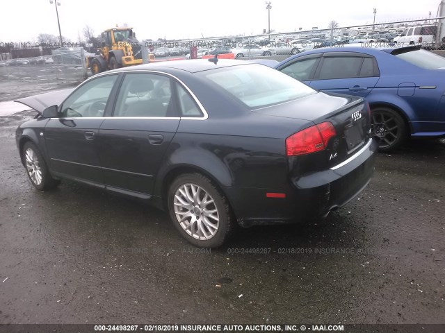 WAUAF78E28A134099 - 2008 AUDI A4 2.0T BLUE photo 3