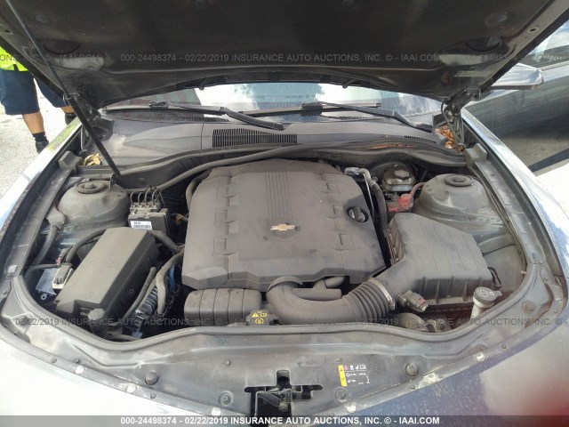 2G1FA1E35D9182993 - 2013 CHEVROLET CAMARO LS GRAY photo 10