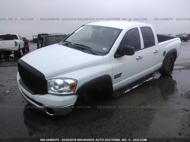 1D7HA18N28S565653 - 2008 DODGE RAM 1500 ST/SLT WHITE photo 2