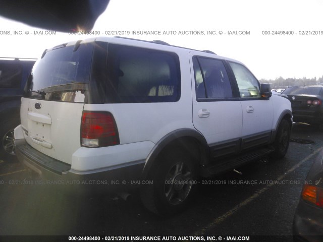 1FMFU18L23LA01782 - 2003 FORD EXPEDITION EDDIE BAUER WHITE photo 4