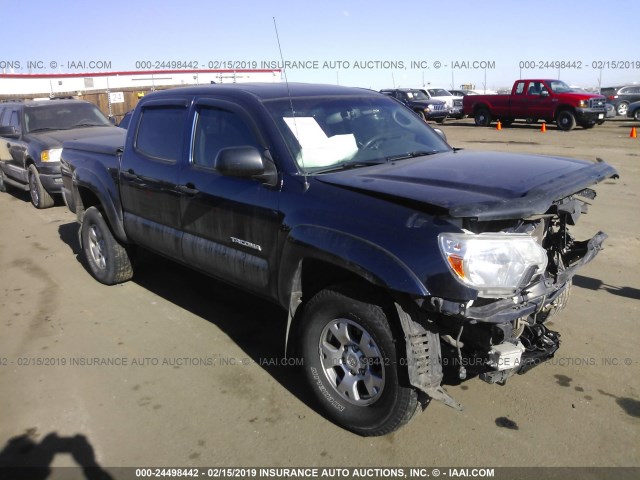 3TMLU4EN1CM097630 - 2012 TOYOTA TACOMA DOUBLE CAB BLUE photo 1