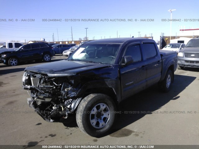 3TMLU4EN1CM097630 - 2012 TOYOTA TACOMA DOUBLE CAB BLUE photo 2